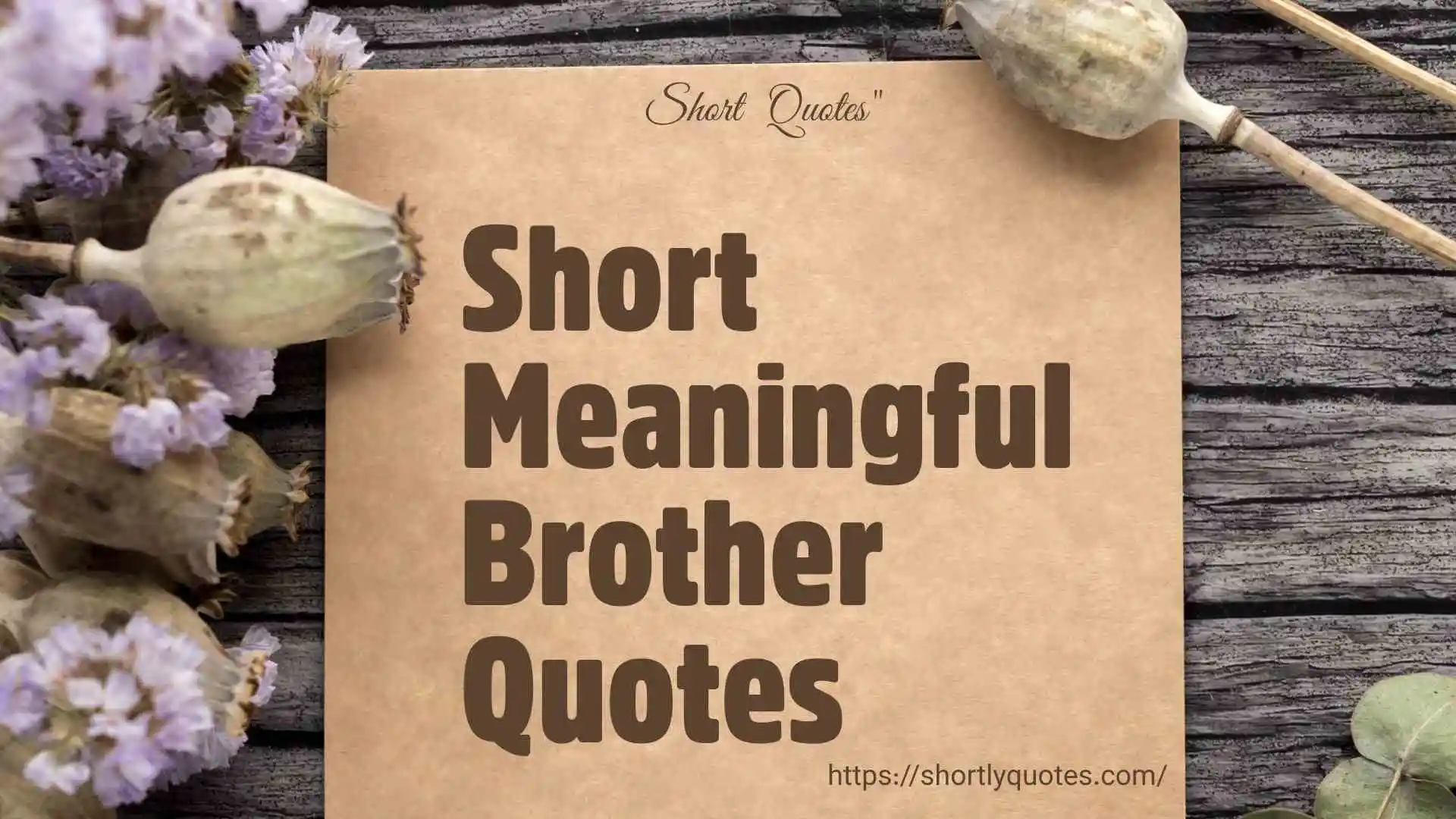 Short meaningful brother Quotes